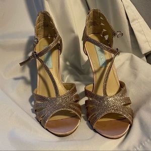 Blue by Betsey Johnson Gold Heels
